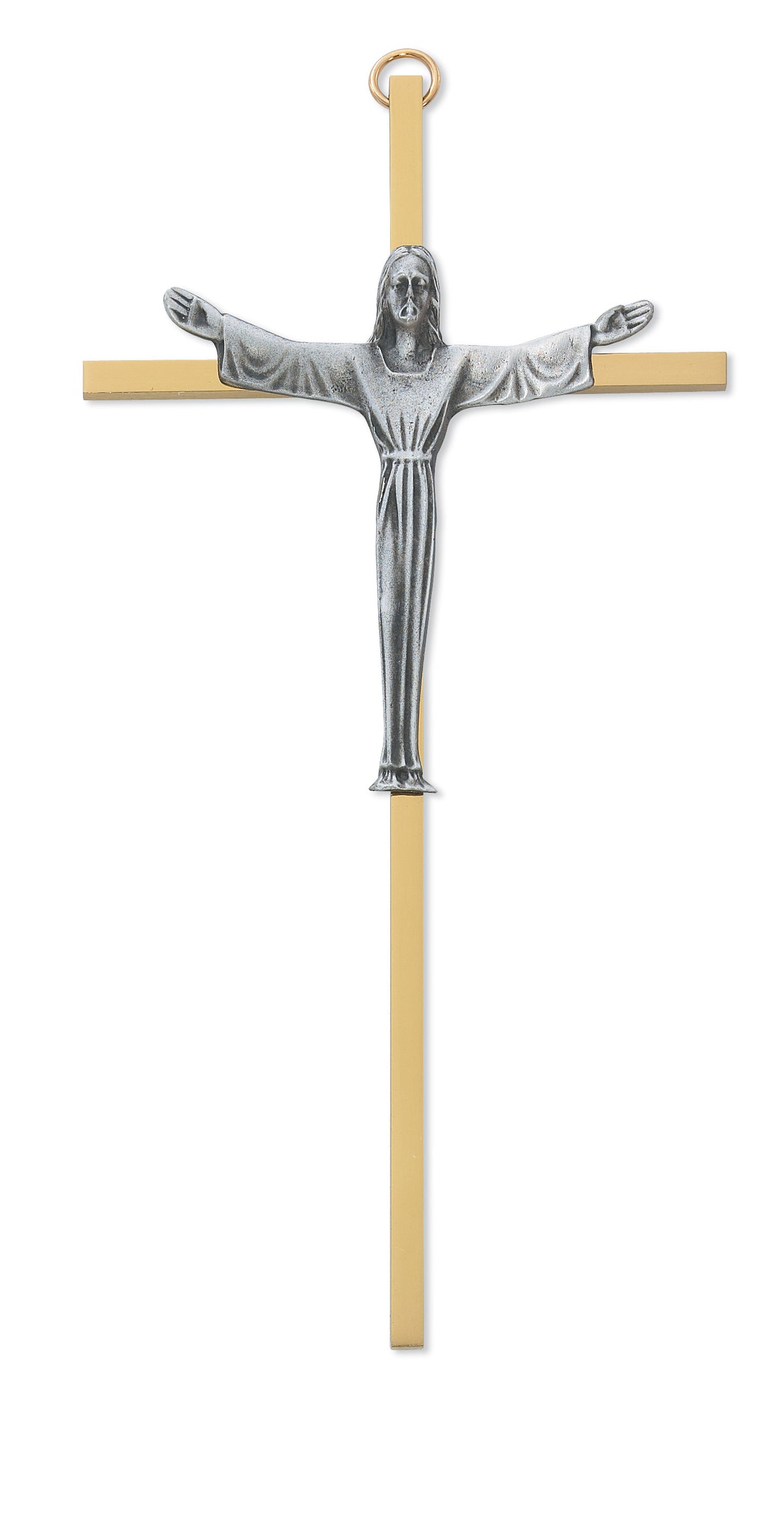 7 In Brass Crucifix - Made in USA