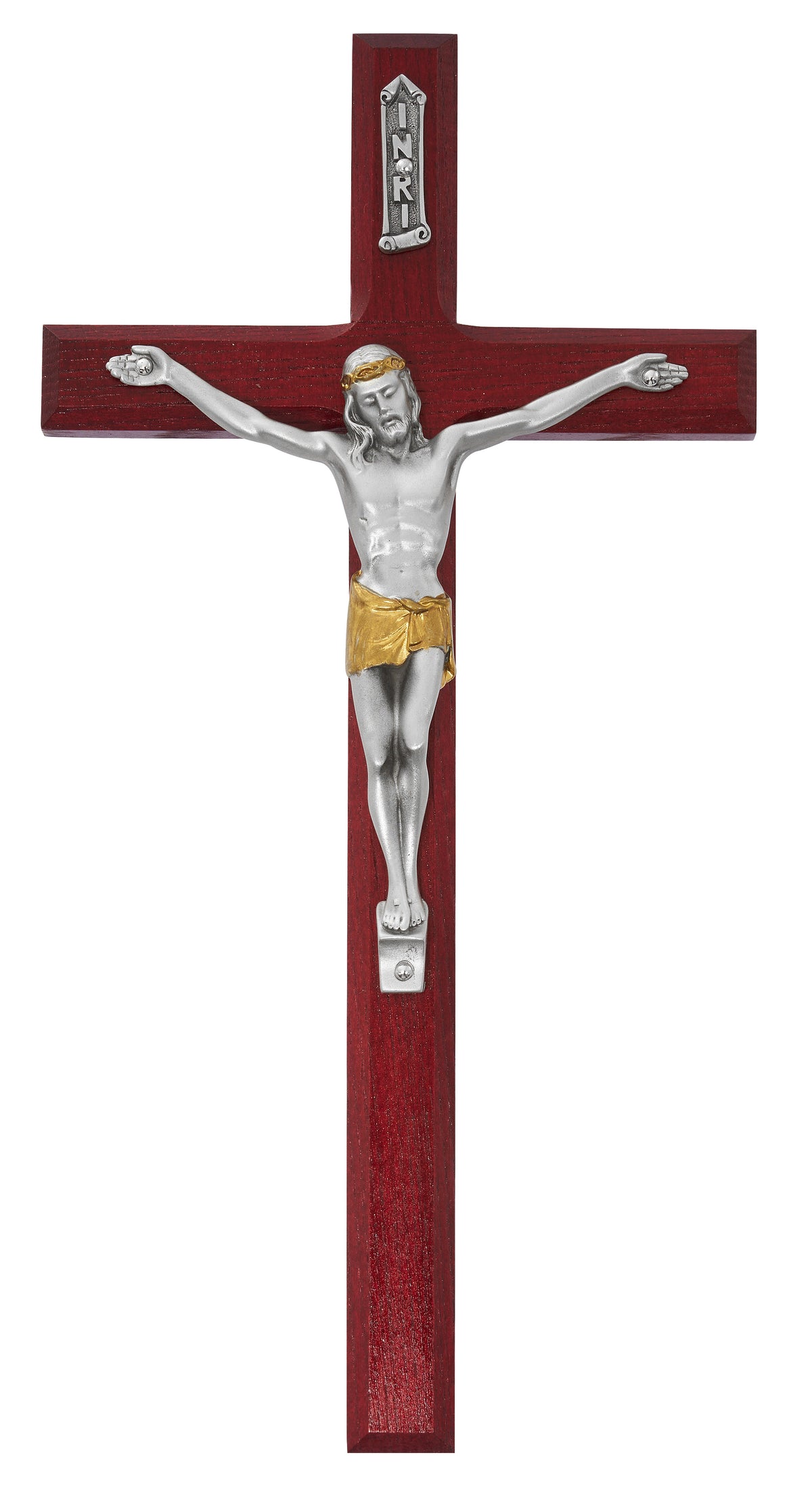 10 In Cherry Stain Crucifix - Made in USA (80-98)