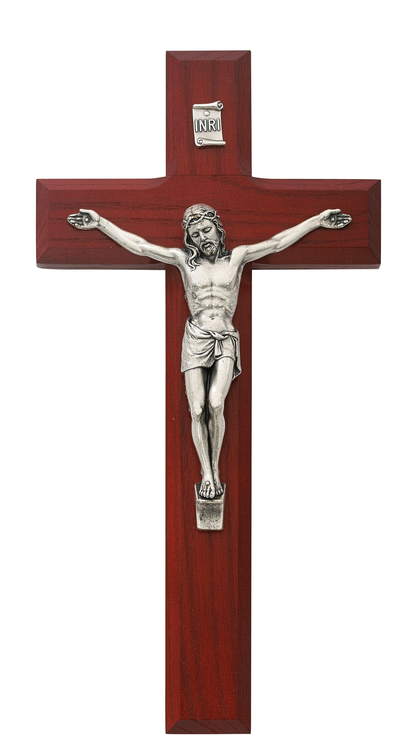 8 In Cherry Stain Crucifix - Made in USA (81-13)