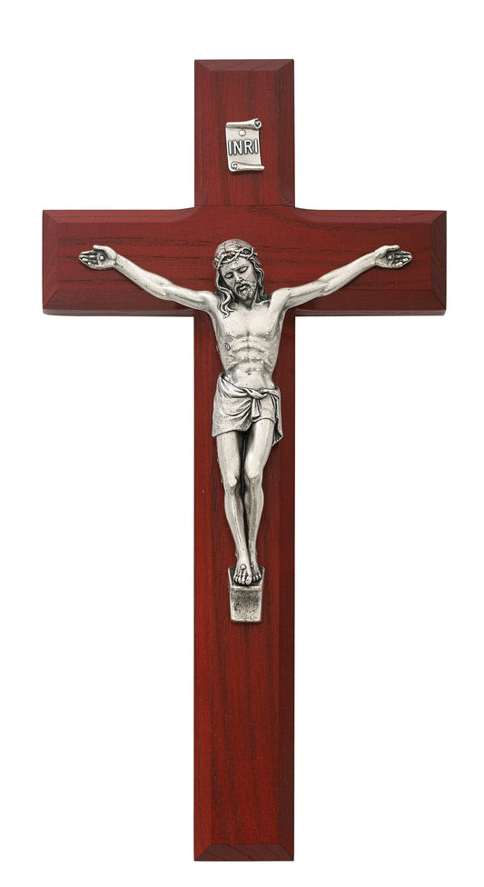 8 In Cherry Stain Crucifix - Made in USA (81-13)