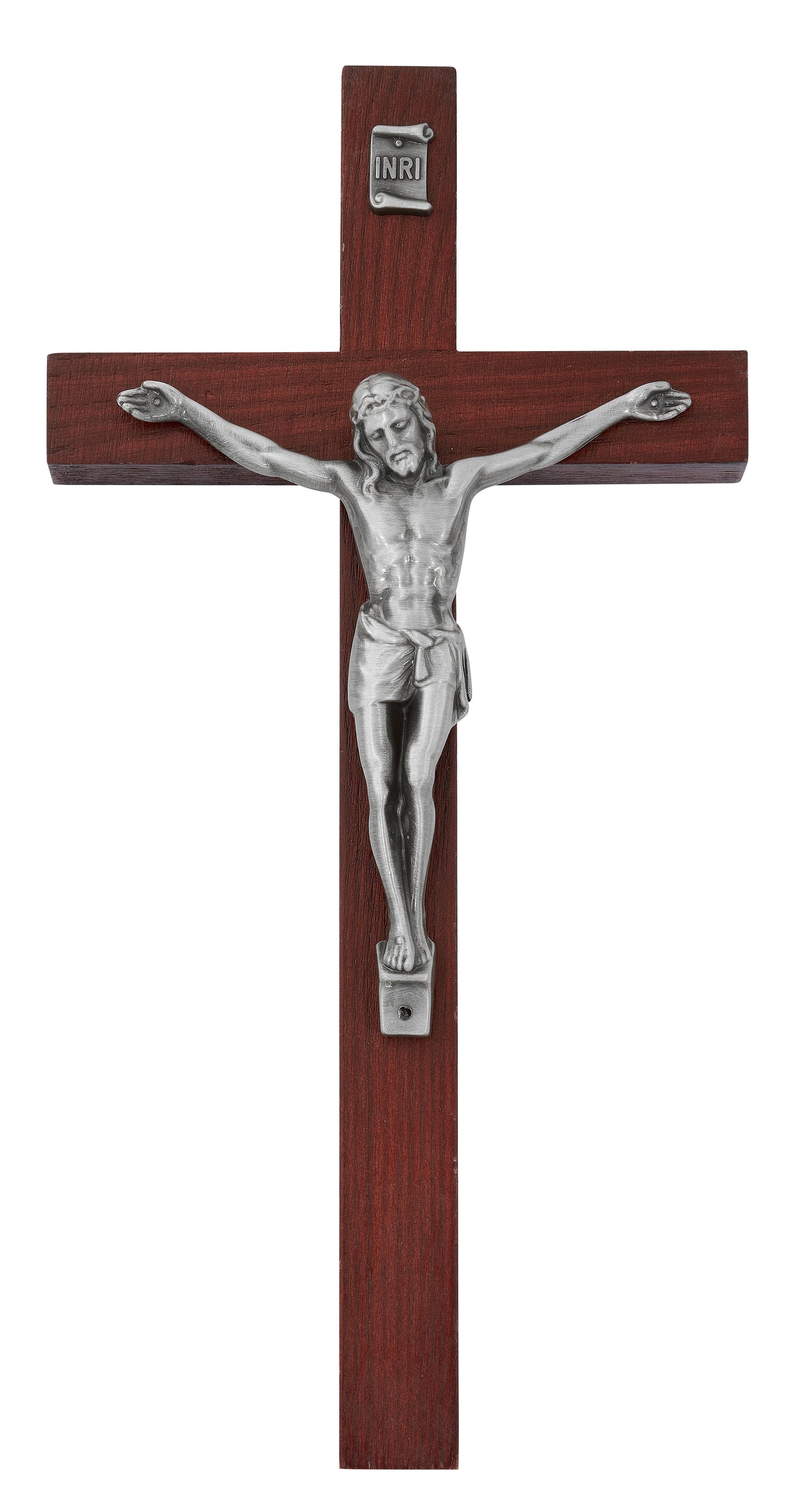 10 In Cherry Stain Crucifix - Made in USA (81-80)