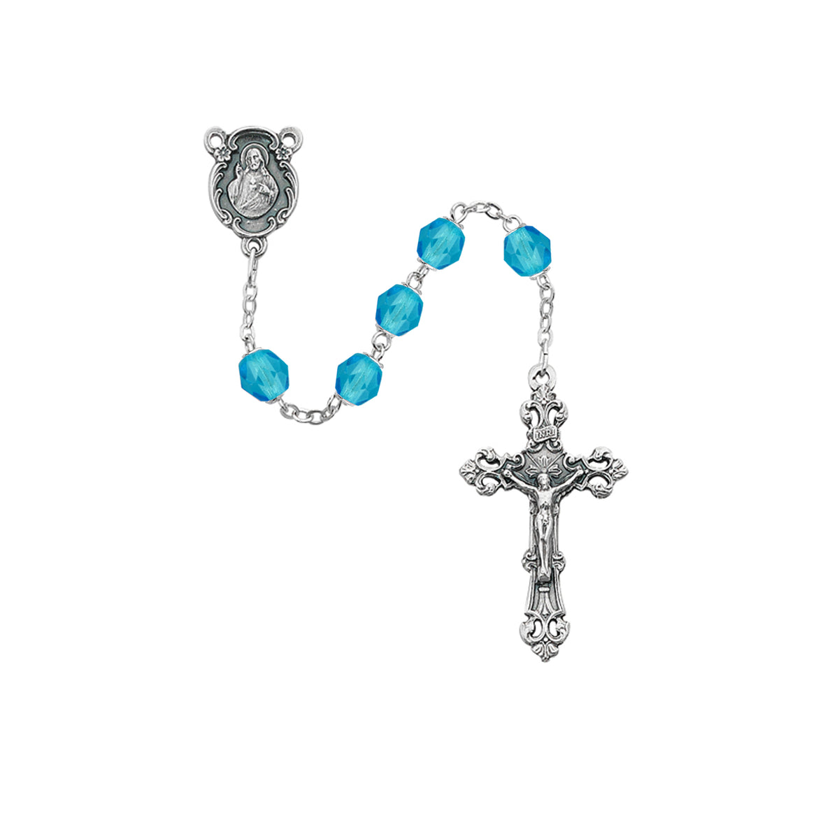 Aqua Glass March Rosary