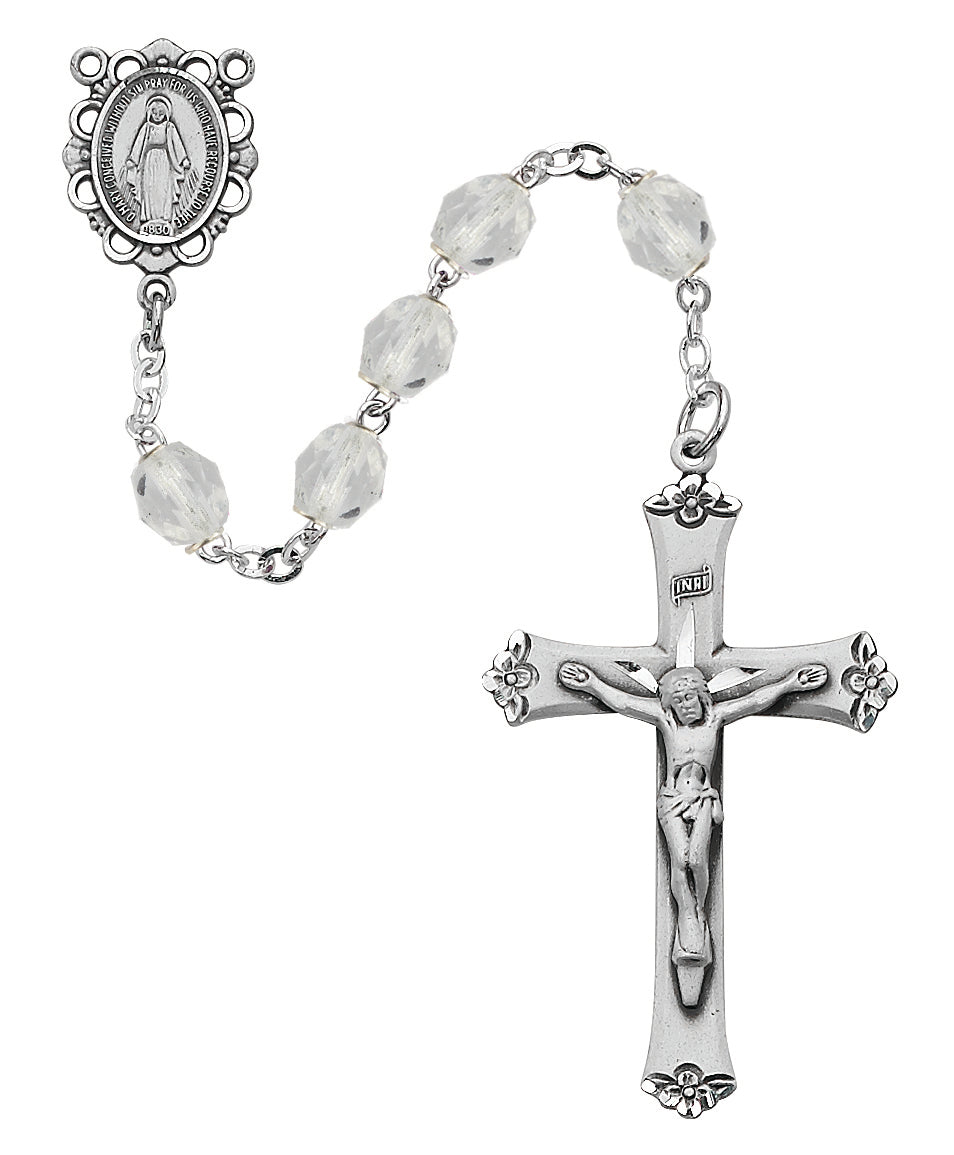 Aurora Glass April Rosary  (875L-CRF)