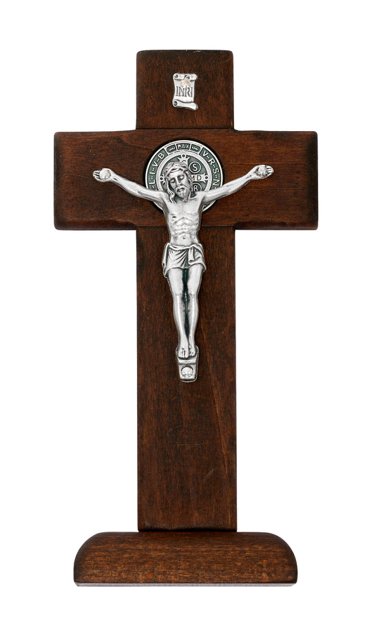 6.5 In St. Benedict Standing Crucifix - Made In Italy