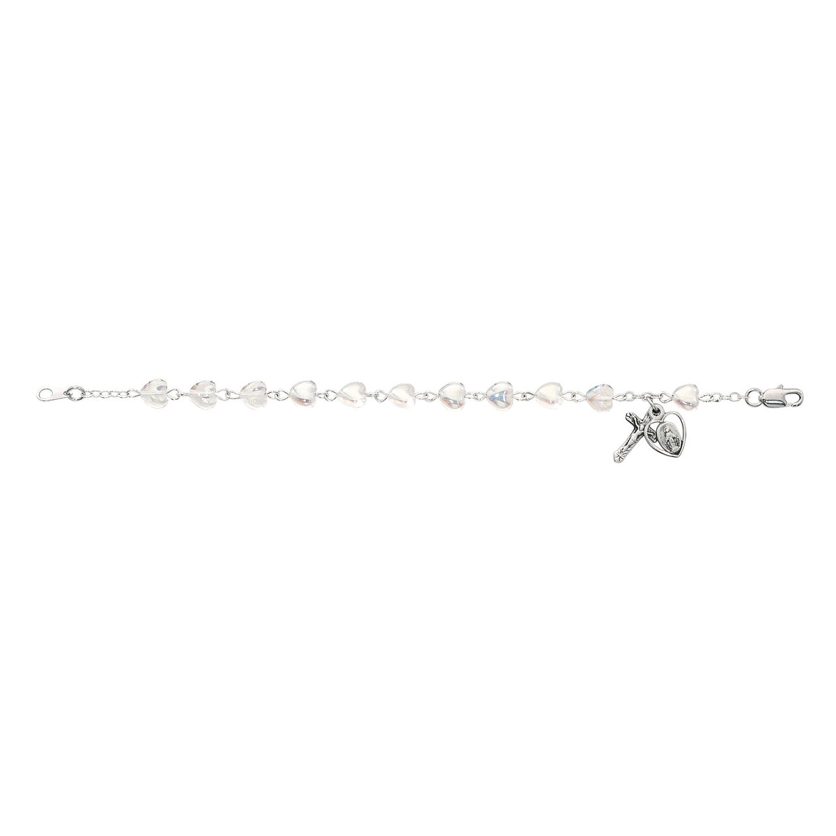 6.5in Aurora Heart Rosary Bracelet