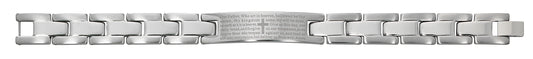 8in Men's Stainless Steel Our Father Bracelet