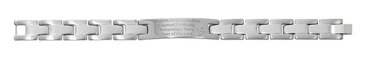 8in Men's Stainless Steel 7 Gifts of Holy Spirit Bracelet
