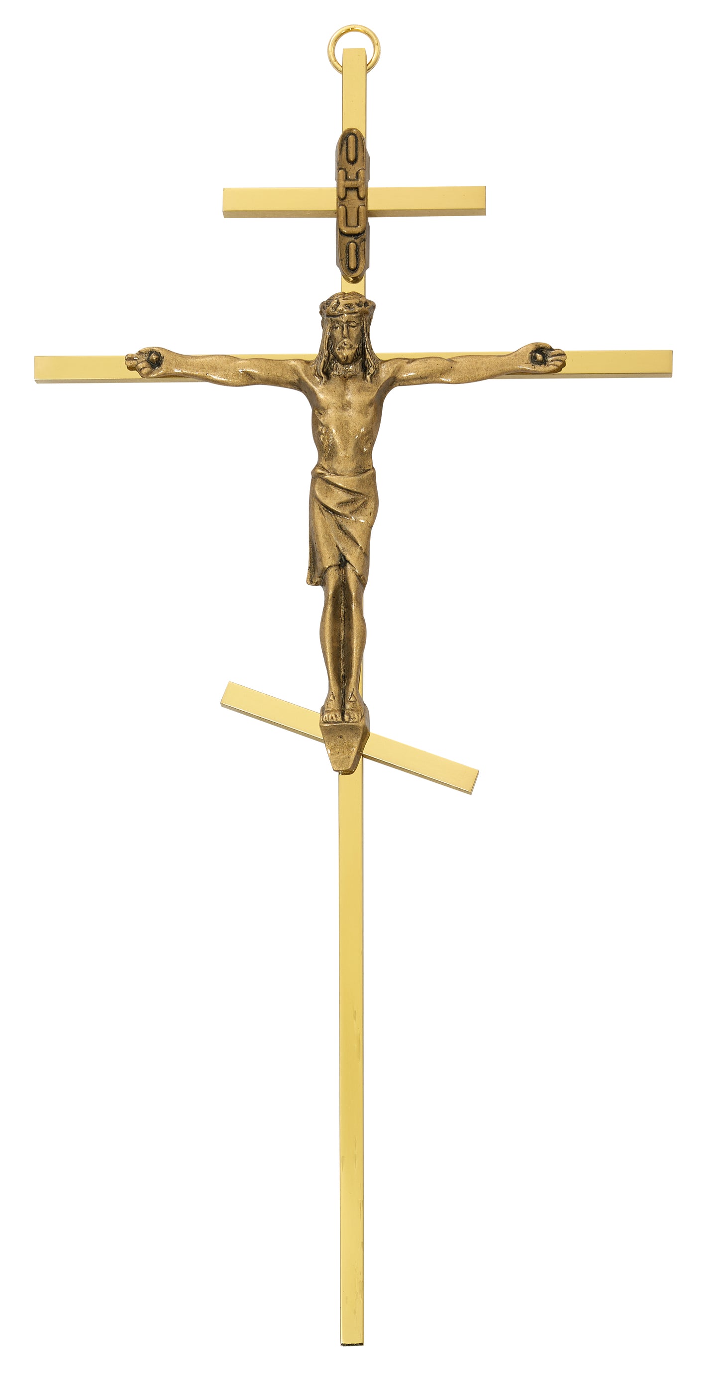 10 In Brass Greek Crucifix - Made in USA (C510-M29G)