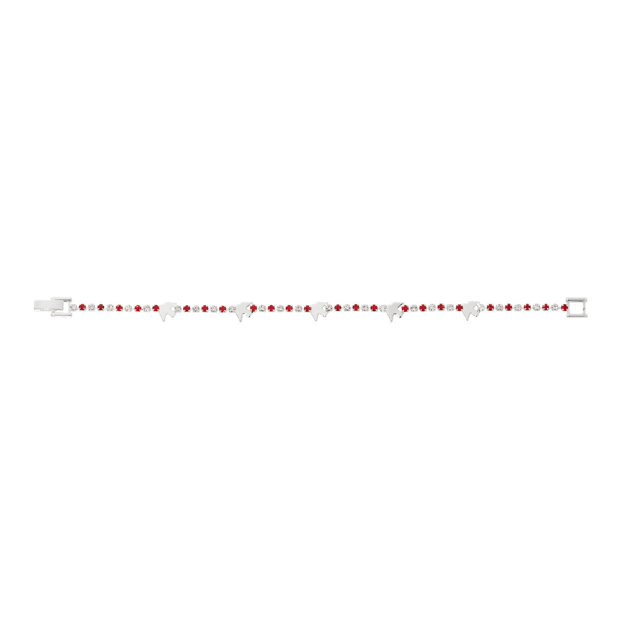 7.5in Red and Crystal Holy Spirit Bracelet