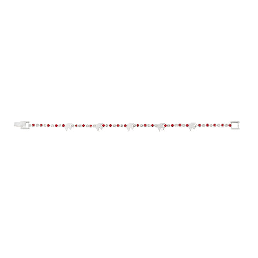 7.5in Red and Crystal Holy Spirit Bracelet