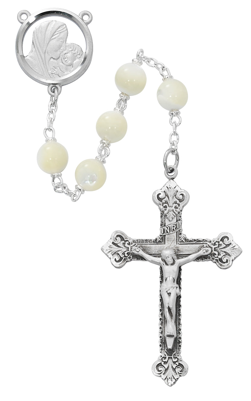 Genuine Mother of Pearl Rosary  (R137LF)