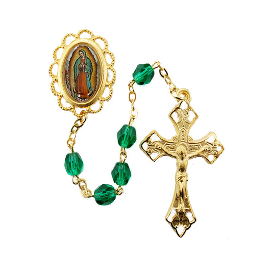 Green Our Lady of Guadalupe Rosary