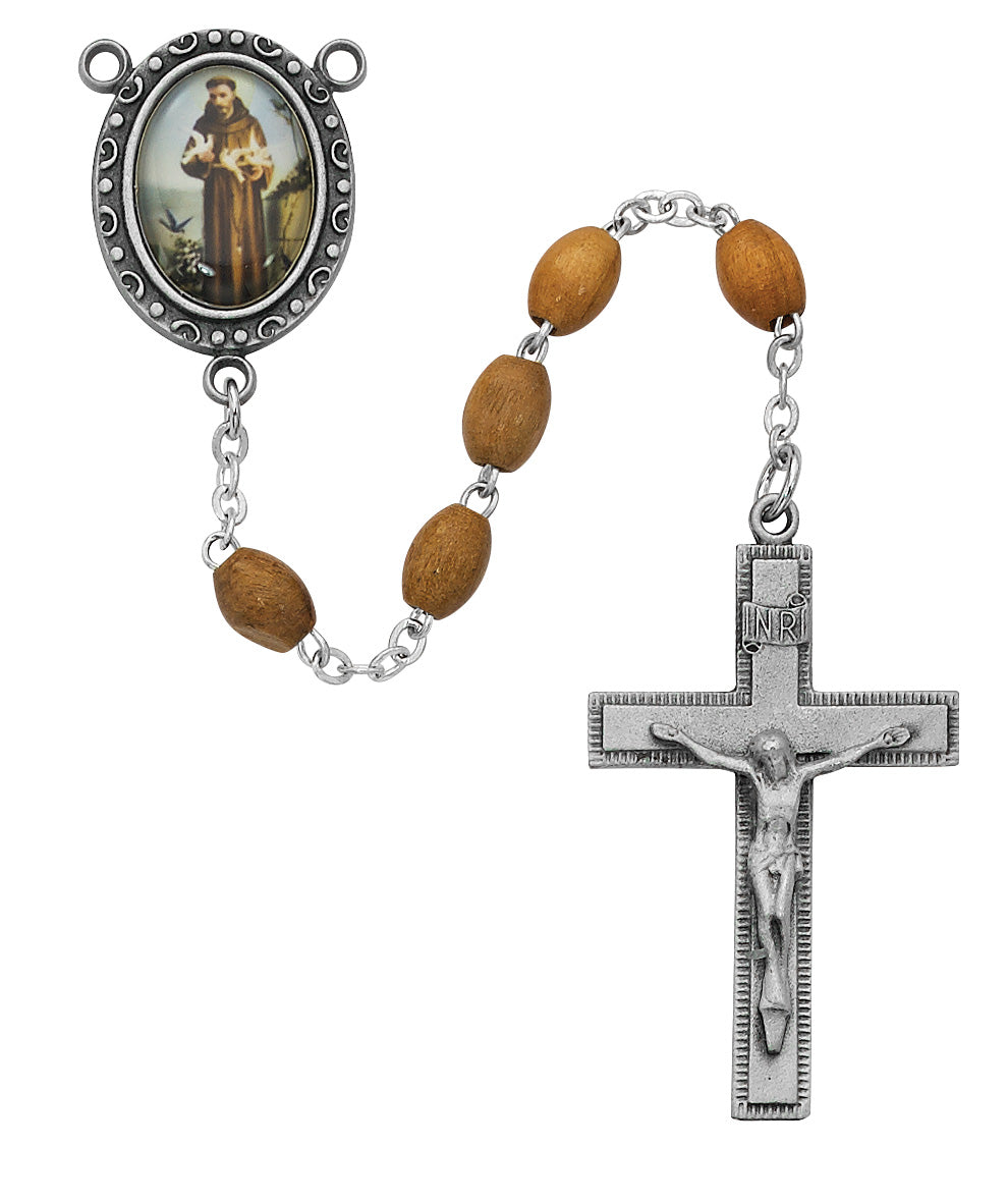 Olive Wood St. Francis Rosary