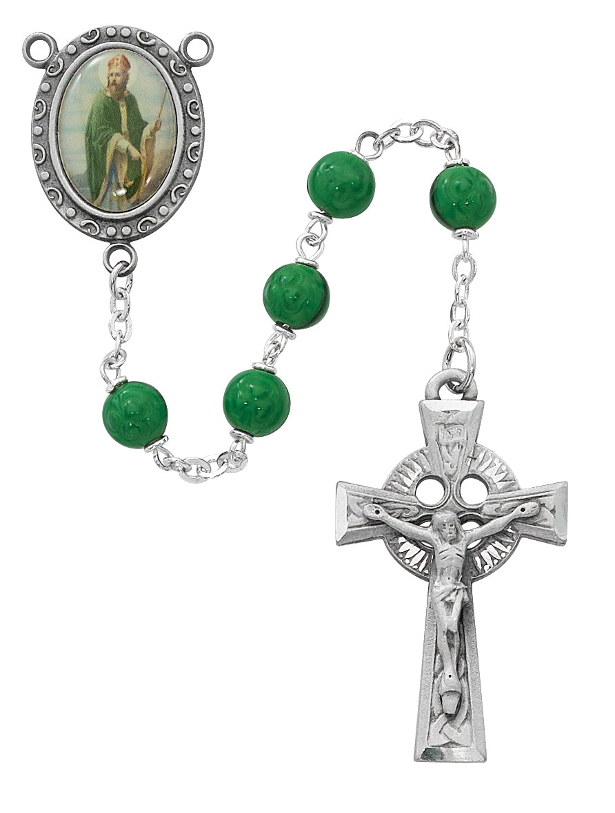 Green Shamrock St. Patrick Rosary  (R206DF)