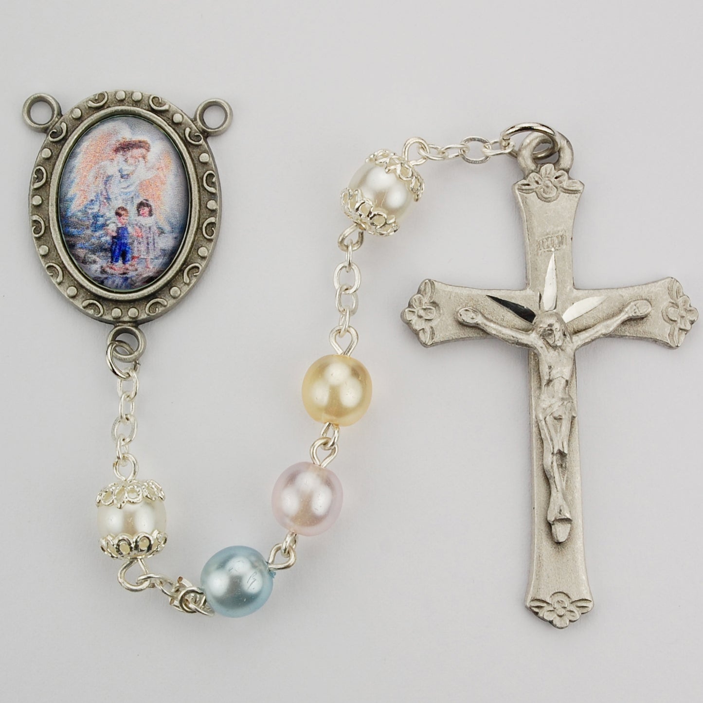Multi Pearl Like Guardian Angel Rosary