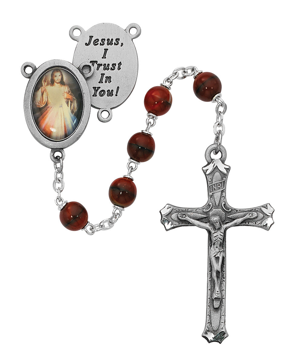 Red and Black Divine Mercy Rosary
