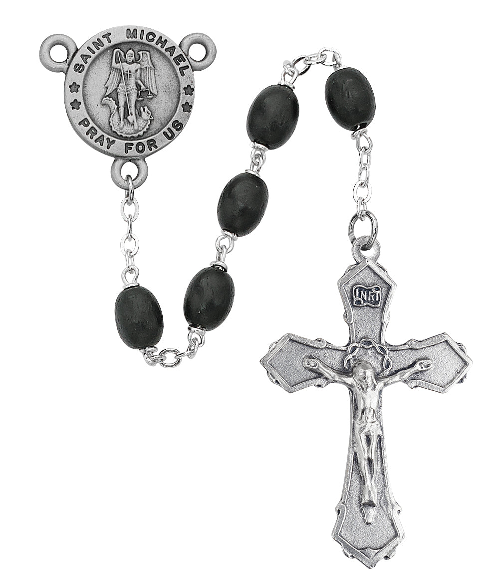 Black Wood St. Michael Rosary