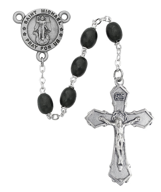 Black Wood St. Michael Rosary