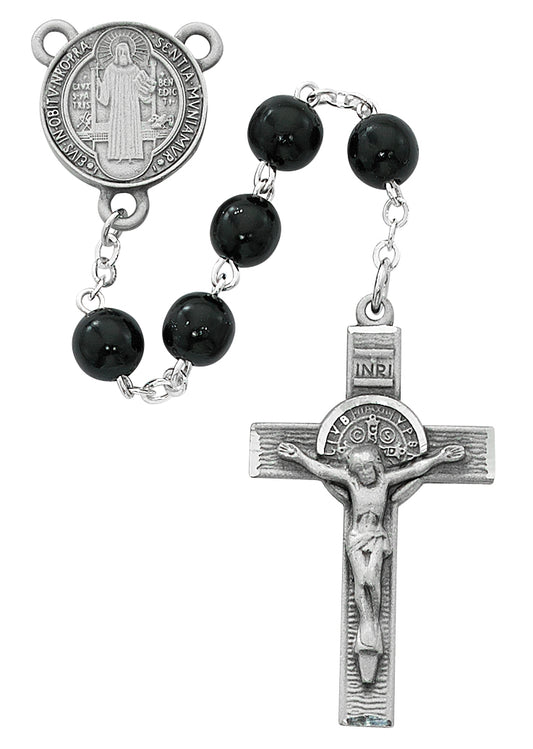 Black Wood St. Benedict Rosary  (R545DF)