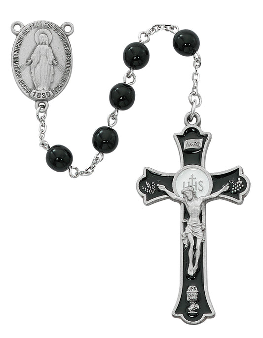 Black Holy Mass Crucifix Rosary