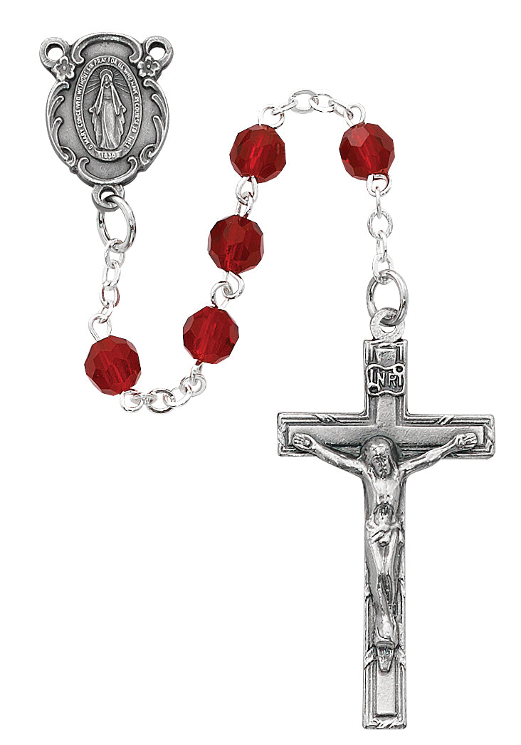 Dark Red Crystal Rosary