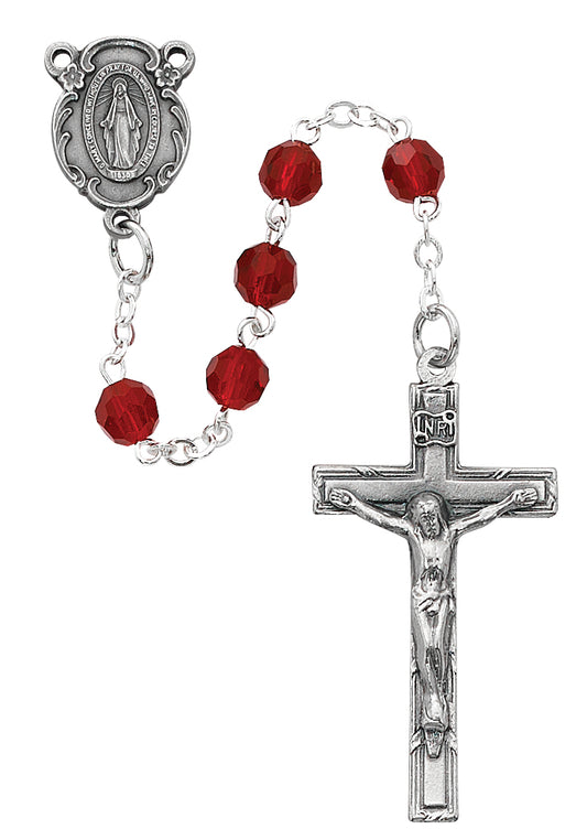 Dark Red Crystal Rosary