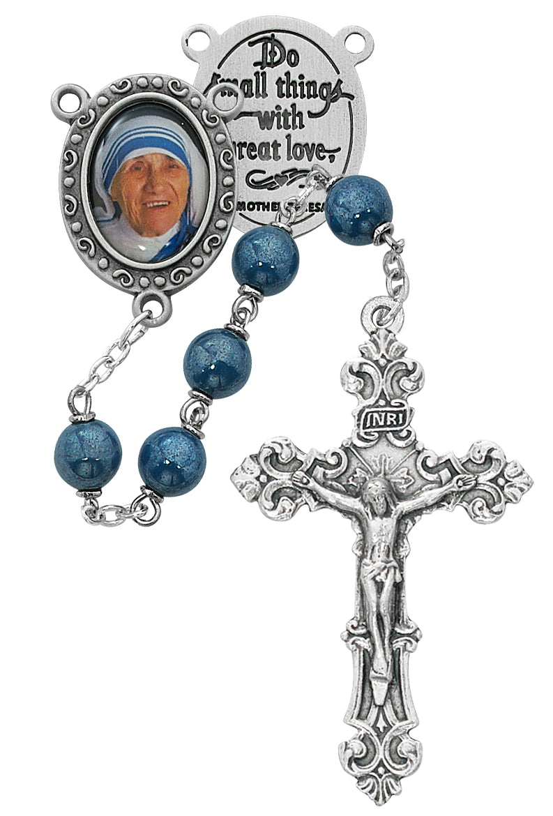 Blue Mother Teresa Rosary