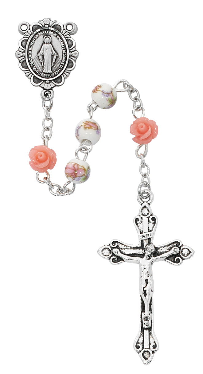 Pink Ceramic Rosary