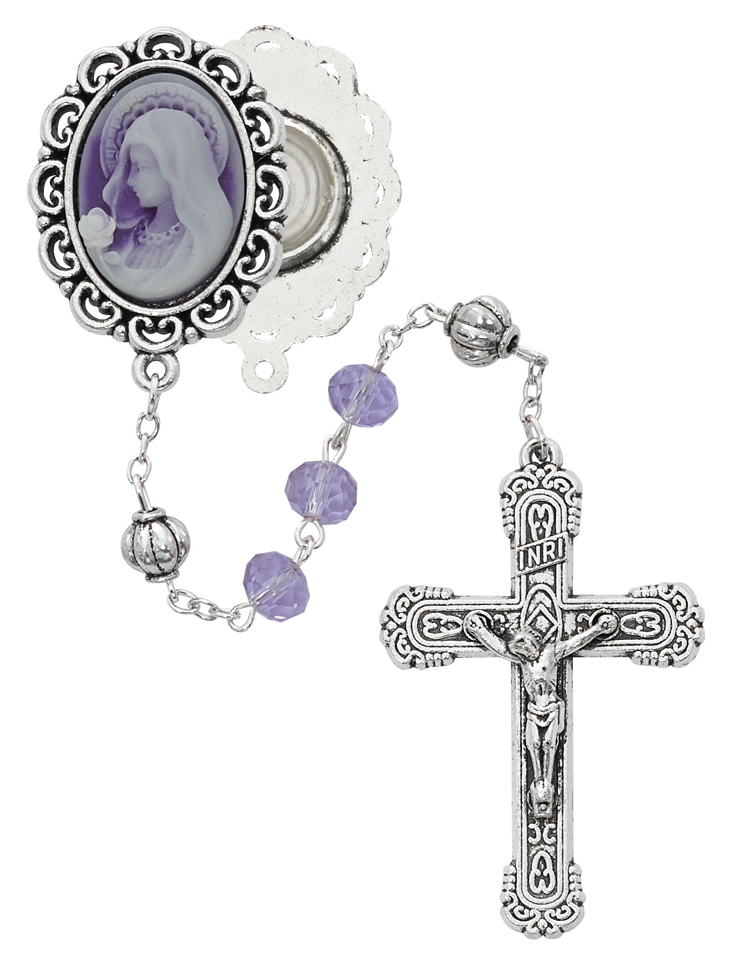 Violet Cameo Rosary