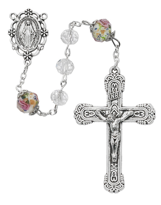 Crystal and Flower Rosary