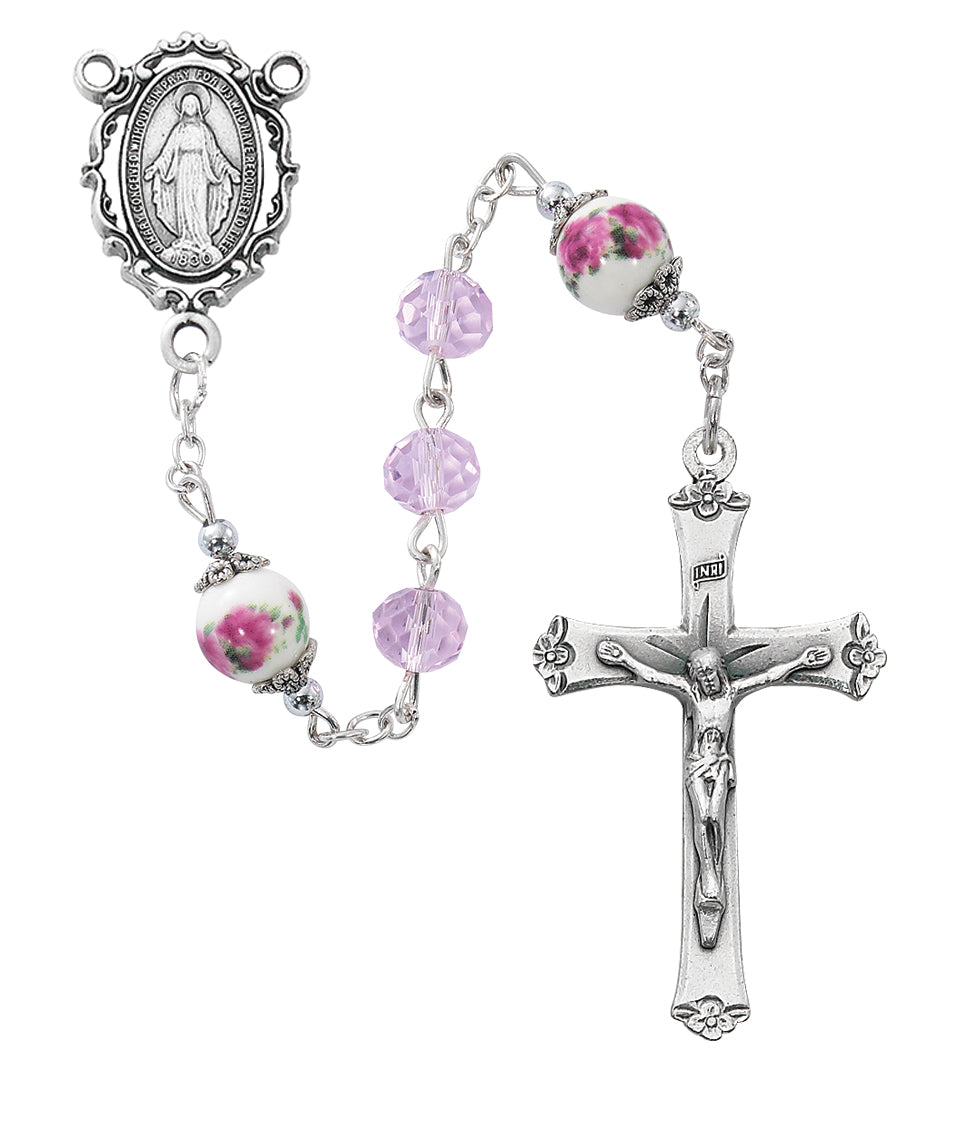 Pink St. Therese Rosary  (R905RF)