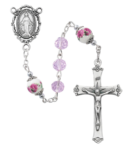 Pink St. Therese Rosary  (R905RF)