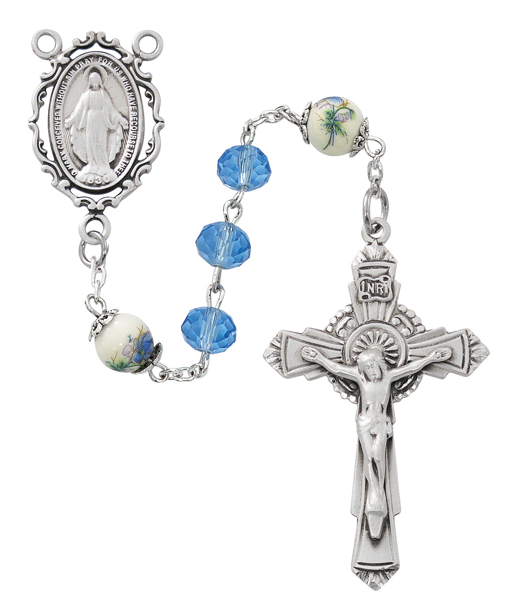 Sterling Silver Ceramic Rosary