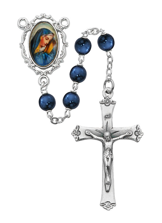 Blue Decal Our Lady of Sorrow Rosary