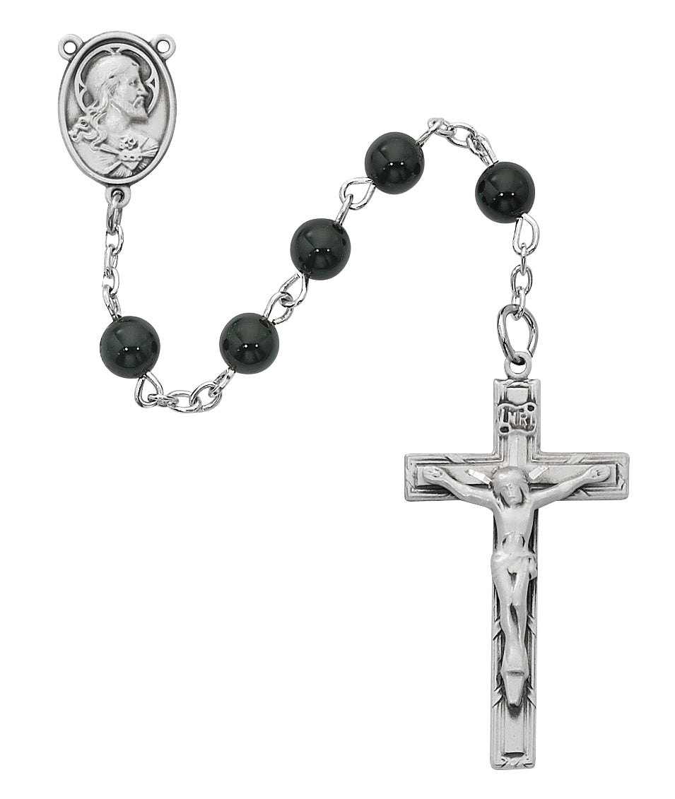 Pewter Hematite Rosary