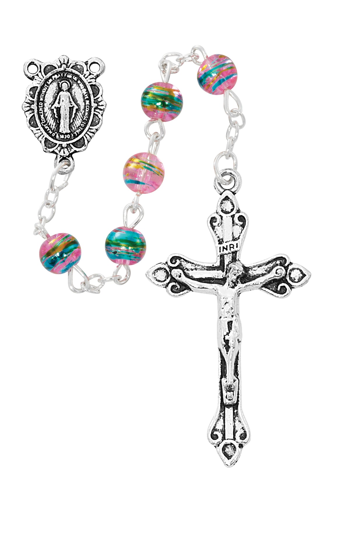 Pink Multi-Color Rosary