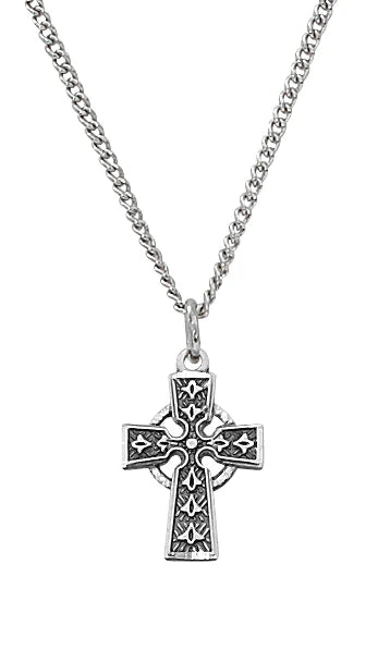 Baby Celtic Cross Necklace - Sterling Silver